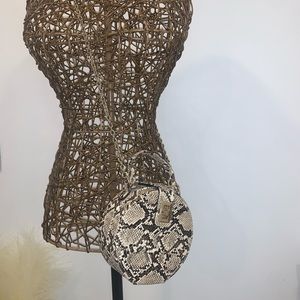 SNAKESKIN MINI CIRCLE BAG